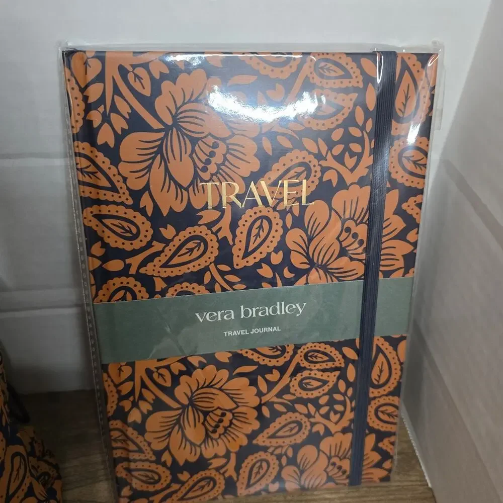 Vera Bradley Travel Journal Lotus Montage Roasted Pecan New Sealed